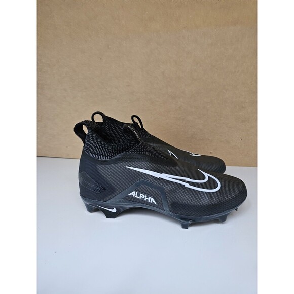 Nike Alpha Menace Elite 3 Black White Football Cleats CT6648-010 Men's Size 9.5 - Picture 8 of 9